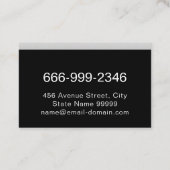 Chrome Metallic Metal Works Welding Service Welder Visitekaartje (Achterkant)