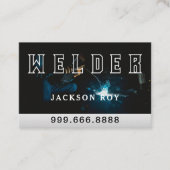 Chrome Metallic Metal Works Welding Service Welder Visitekaartje (Voorkant)