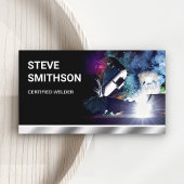 Chrome Metallic Metal Works Welding Service Welder Visitekaartje