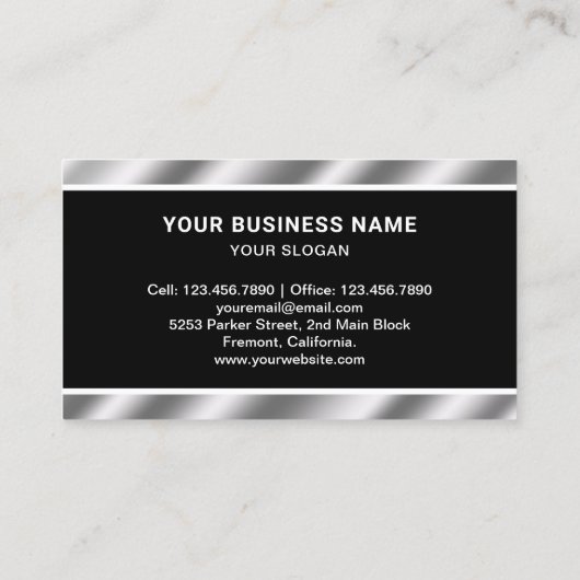 Chrome Metallic Metal Works Welding Service Welder Visitekaartje (Achterkant)