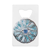 Chrome Mystical Eye Design Creditkaart Flessenopener (Achterkant)