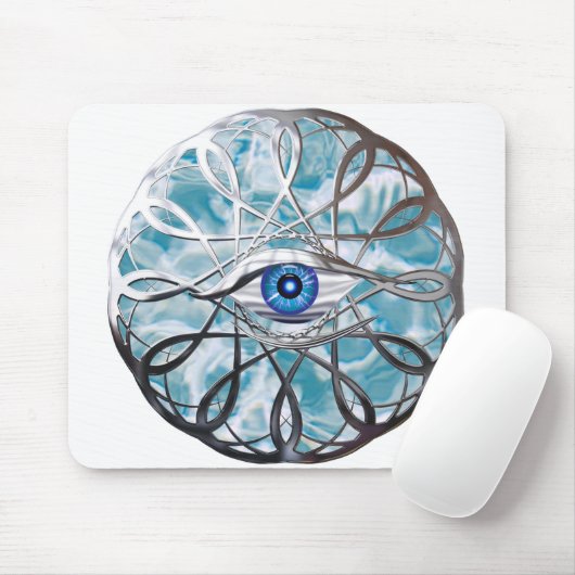 Chrome Mystical Eye Design Muismat (Met muis)