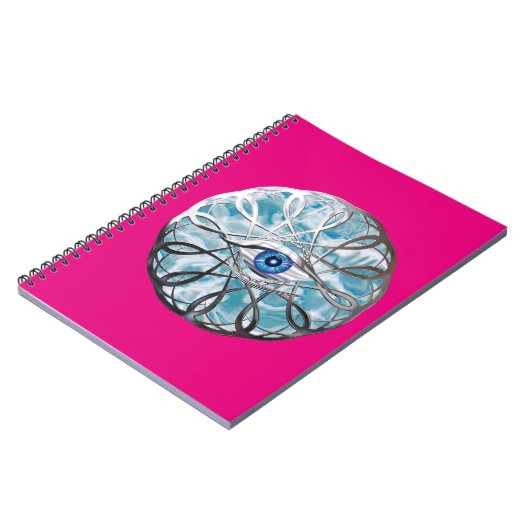Chrome Mystical Eye Design Notitieboek (Linkerzijde)