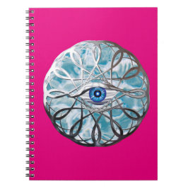 Chrome Mystical Eye Design Notitieboek