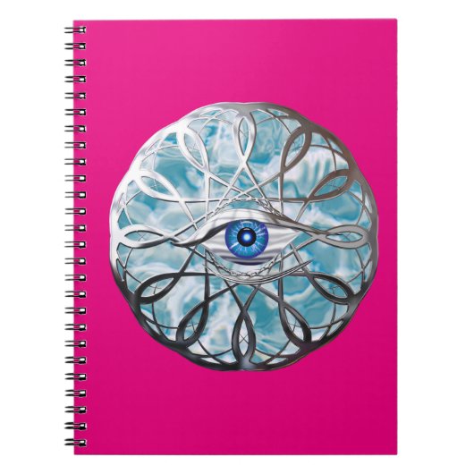Chrome Mystical Eye Design Notitieboek (Voorkant)