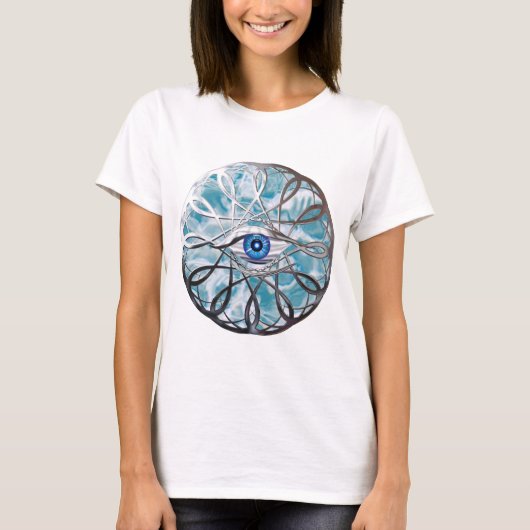 Chrome Mystical Eye Design T-shirt (Voorkant)