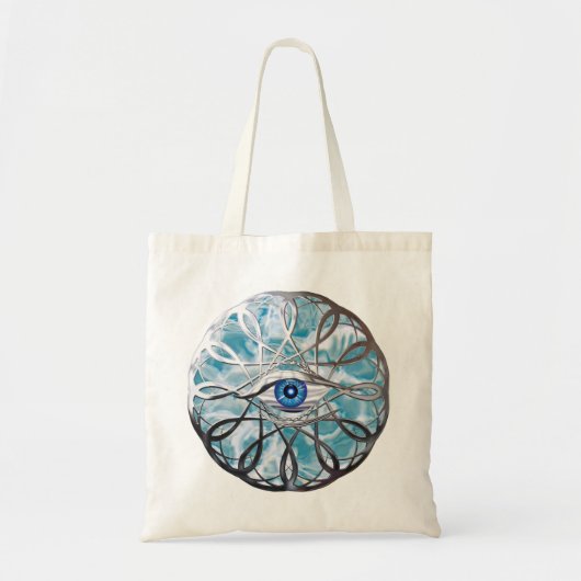 Chrome Mystical Eye Design Tote Bag (Voorkant)