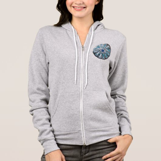 Chrome Mystieke Oog Ontwerp Hoodie (Voorkant)