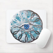 Chrome Mystieke Oog Ontwerp Muismat (Met muis)