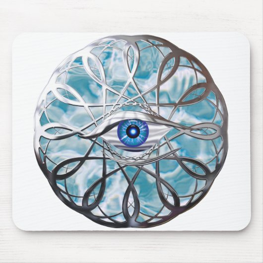 Chrome Mystieke Oog Ontwerp Muismat (Voorkant)