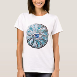 Chrome Mystieke Oog Ontwerp T-shirt