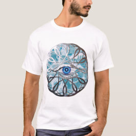 Chrome Mystieke Oog Ontwerp T-shirt
