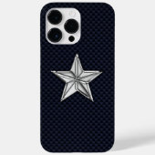 Chrome Nautical Star op koolstofvezel afdrukken Case-Mate iPhone Case (Achterkant)