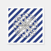 Chrome Nautical Star op marinestapel afdrukken Servetten (Voorkant)