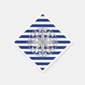 Chrome Nautical Star op marinestapel afdrukken Servetten (Hoek)