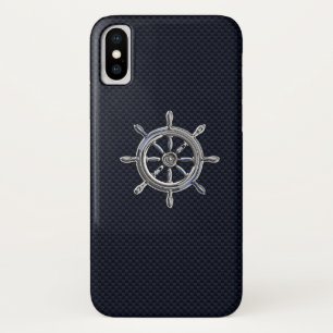 Chrome Nautical Wheel op koolstofvezel afdrukken Case-Mate iPhone Case