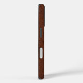 Chrome Nautisch Wiel op natte mahonieprint Case-Mate iPhone Case (Achterkant / Rechts)