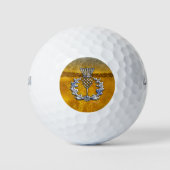 Chrome op bier Print Schotse distel Golfballen (Voorkant)