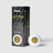 Chrome op Bierprint Schotse Distel Golfballen (Verpakking)