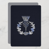 Chrome op koolstofvezel - Schots Thistle afdrukken (Voorkant / Achterkant)