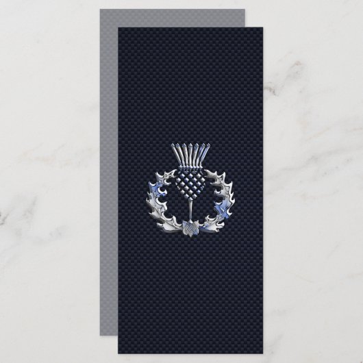 Chrome op koolstofvezel - Schots Thistle afdrukken (Voorkant / Achterkant)