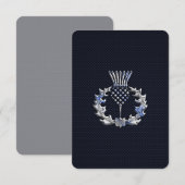 Chrome op koolstofvezel - Schots Thistle afdrukken (Voorkant / Achterkant)