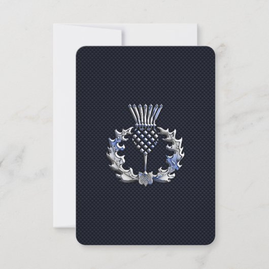 Chrome op koolstofvezel - Schots Thistle afdrukken (Voorkant)