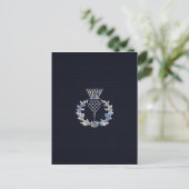 Chrome op koolstofvezel - Schots Thistle afdrukken Briefkaart (Staand voorkant)