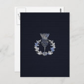 Chrome op koolstofvezel - Schots Thistle afdrukken Briefkaart (Voorkant / Achterkant)