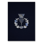 Chrome op koolstofvezel - Schots Thistle afdrukken Kaart (Voorkant)