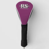 Chrome Orbit Monogram Initiaal Willekeurige Kleur Golfheadcover (Voorkant)