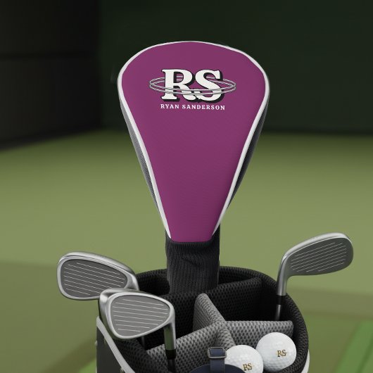 Chrome Orbit Monogram Initiaal Willekeurige Kleur Golfheadcover