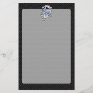 Chrome orient Style Dragon Black Snake Skin Print Briefpapier