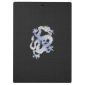 Chrome orient Style Dragon Black Snake Skin Print Klembord (Achterkant)