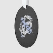 Chrome orient Style Dragon Black Snake Skin Print Ornament (voorkant)