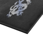 Chrome orient Style Dragon Black Snake Skin Print Snijplank (Hoek)