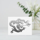 Chrome Paint Dragon Briefkaart (Staand voorkant)