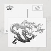 Chrome Paint Dragon Briefkaart (Voorkant / Achterkant)