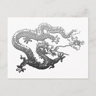 Chrome Paint Dragon Briefkaart