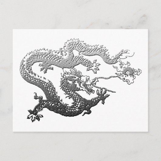 Chrome Paint Dragon Briefkaart (Voorkant)