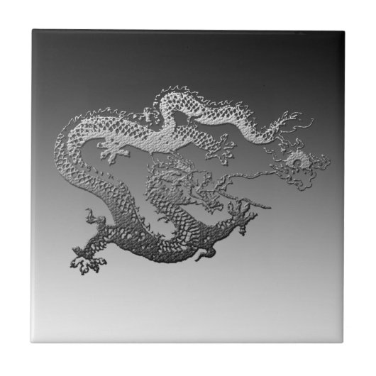 Chrome Paint Dragon Tegeltje (Voorkant)