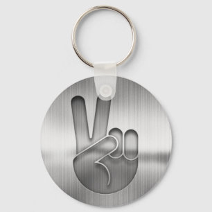 Chrome Peace Hand Sleutelhanger