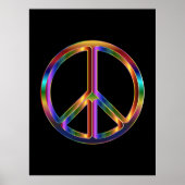 Chrome Peace Sign-Poster Poster (Voorkant)