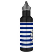 Chrome Pirate on Nautical Stripes Waterfles (Links)