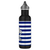 Chrome Pirate on Nautical Stripes Waterfles (Rechts)