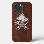 Chrome Pirate onNatte Mahogany Print Case-Mate iPhone Case (Achterkant)