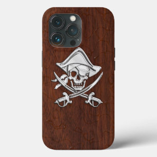 Chrome Pirate onNatte Mahogany Print Case-Mate iPhone Case