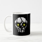 Chrome Plantschedel met gloeiende ogen Koffiemok (Links)