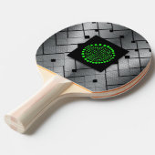 Chrome Pong Ritme Tafeltennisbatje (Voorkant Gekanteld)
