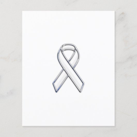 Chrome Print Bandje Witte Lint Bewustzijn Flyer (Voorkant)